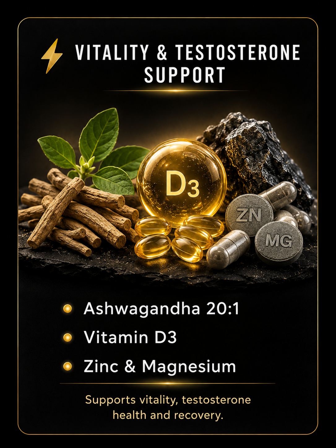 Men's daily wellness ingredients